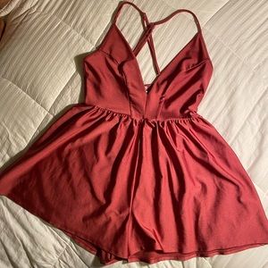 URBAN OUTFITTERS Shiny Dark Pink Dress